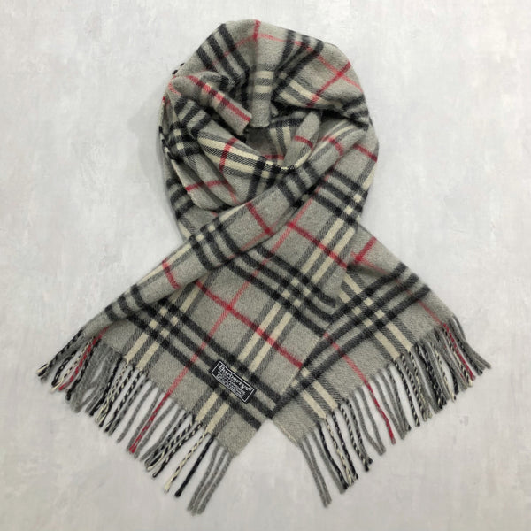 Vintage late 80s - 90s Burberrys Lambswool Scarf England
