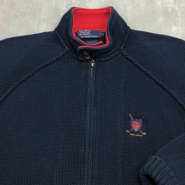 Vintage Polo Ralph Lauren Heavy Knit Jacket (L/SHORT)