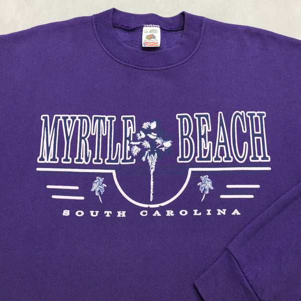 Vintage Fruit of the Loom Sweatshirt Myrtle Beach South Caroline (2XL)