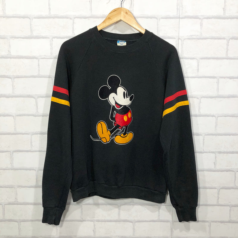 Vintage Disney Fleeced Sweatshirt Mickey USA (S/SHORT)