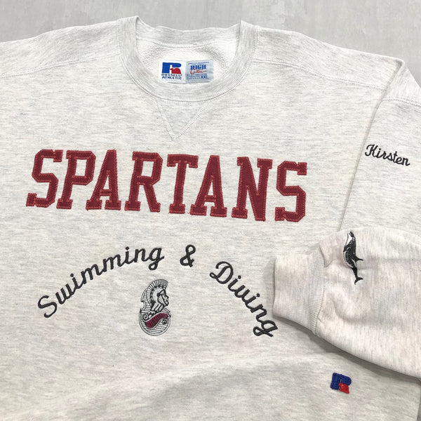 Vintage Russell Heavy Sweatshirt Spartans Swimming & Diving USA (XL)