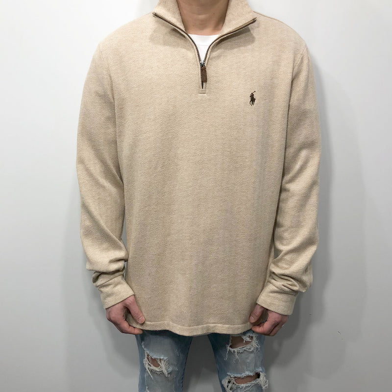 Polo Ralph Lauren Fleeced Knit Quarter Zip (M)