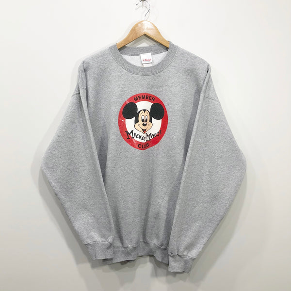 Vintage Disney Fleeced Sweatshirt Mickey (L/BIG)