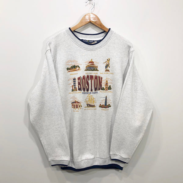 Vintage Fleeced Sweatshirt Boston (M)