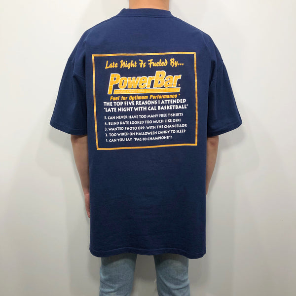 Vintage Power Bar T-Shirt 1993 California Uni Berkeley Golden Bears USA (XL)