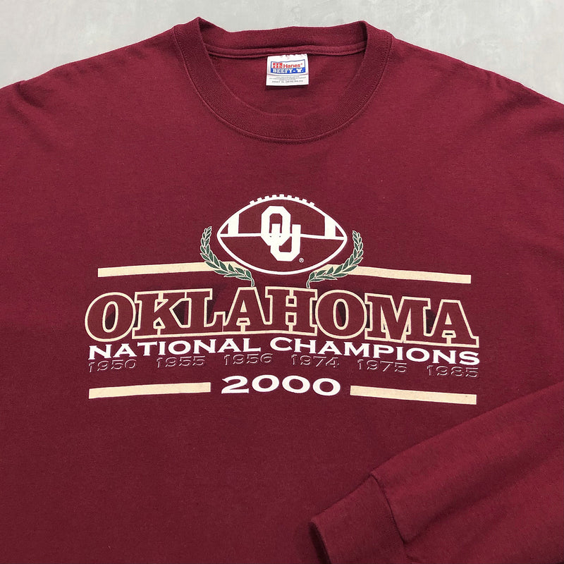 Vintage Hanes T-Shirt 2000 Oklahoma Uni Sooners (XL)