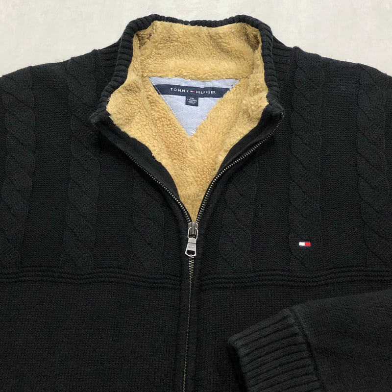 Tommy Hilfiger Sherpa Lined Heavy Knit Full Zip (2XL/TALL)