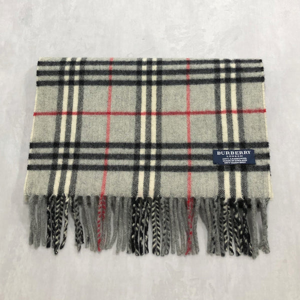 Vintage Burberry Lambswool Scarf England