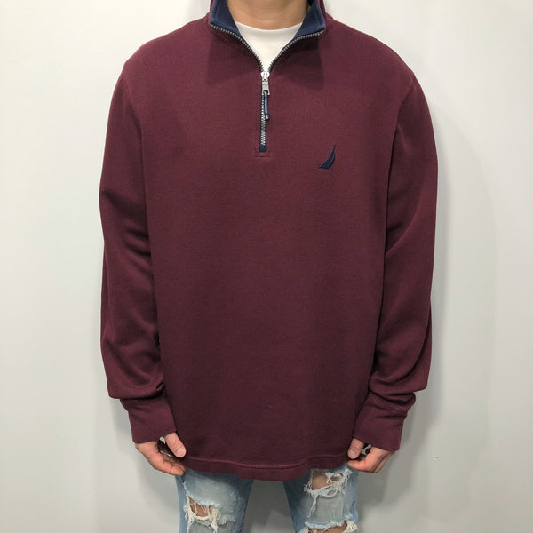 Nautica Quarter Zip Sweater (L)