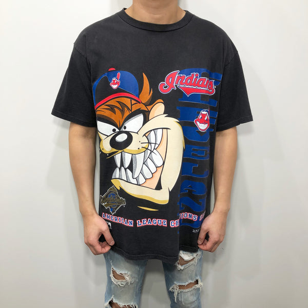 Vintage T-Shirt 1995 MLB Cleveland Indians Taz USA (L)