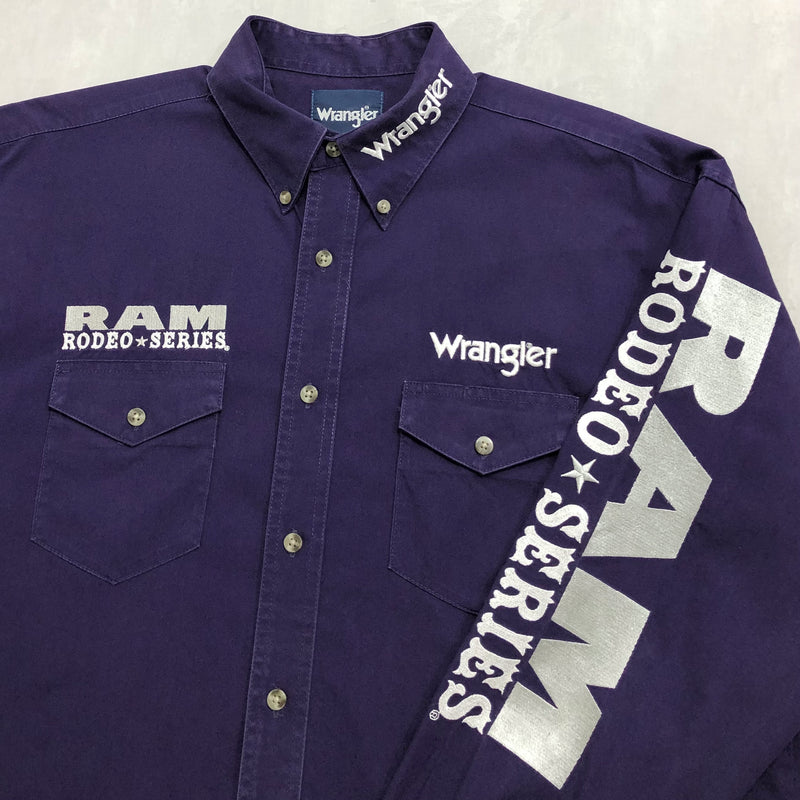 Wrangler Rodeo Shorts Vintage Wrangler Shirt Ram Rodeo Series (L/BIG) – VINTAGELANDNZ
