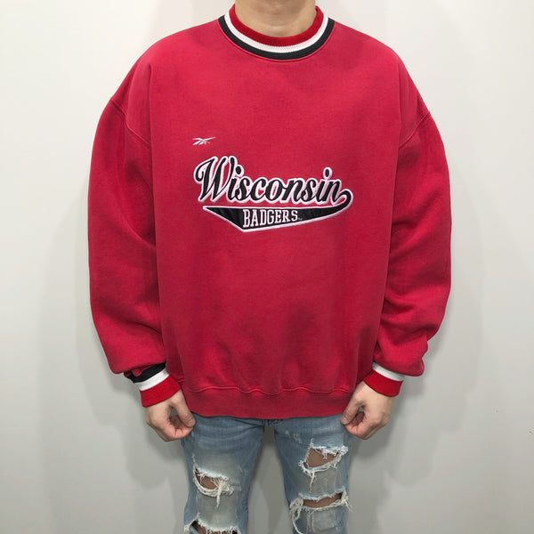 Vintage Reebok Sweatshirt Wisconsin Uni Badgers (L)