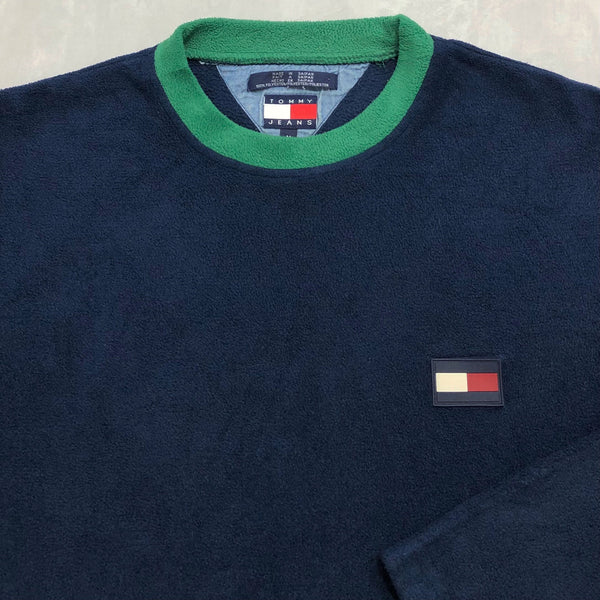 Vintage Tommy Hilfiger Fleeced Crewneck (L/BIG)