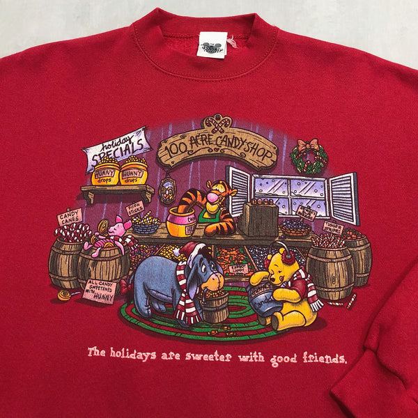 Vintage Disney Sweatshirt 100 Acre Candy Shop USA (L/BIG)