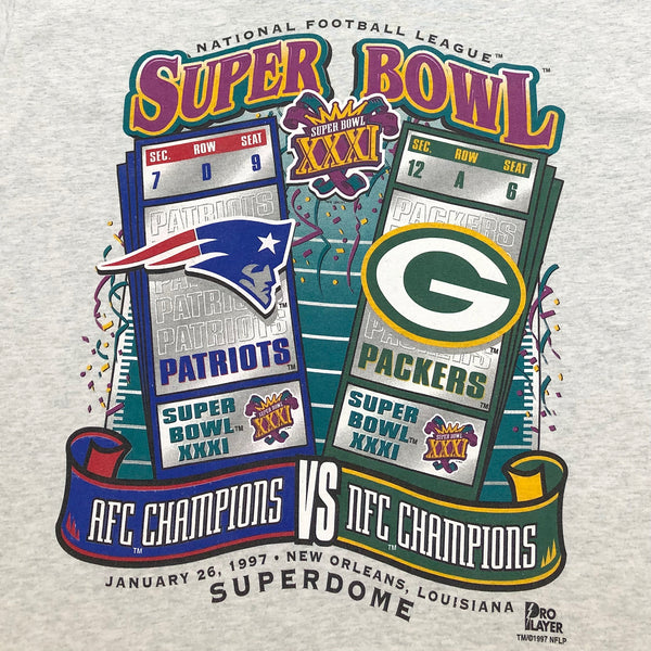 Vintage Pro Layer T-Shirt 1997 NFL Super Bowl XXXI USA (2XL/TALL)