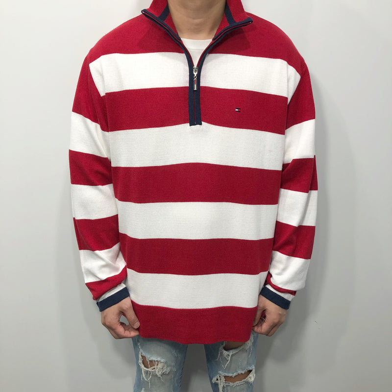 Tommy Hilfiger Denim Knit Quarter Zip (L/BIG)