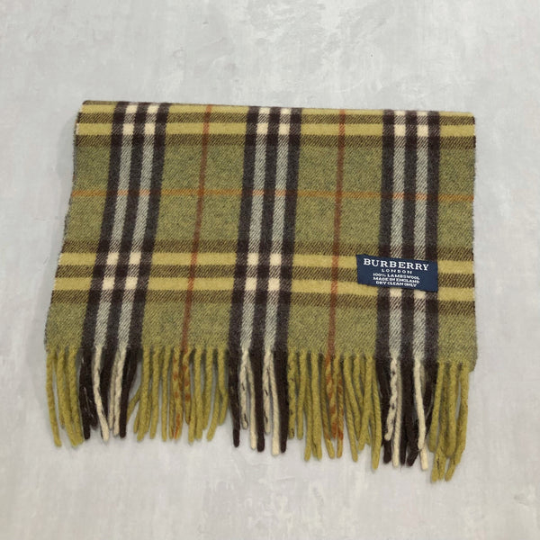 Vintage Burberry Lambswool Scarf England