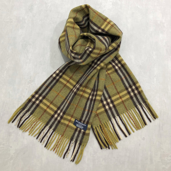 Vintage Burberry Lambswool Scarf England