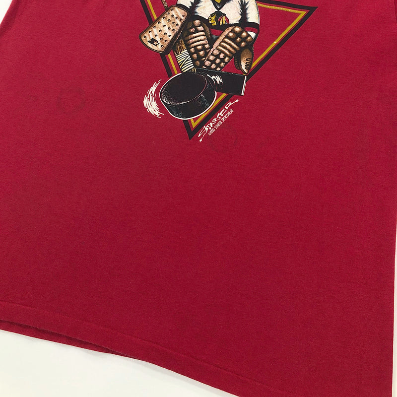 Vintage Starter NHL T-Shirt 1990 Chicago Blackhawks (L)