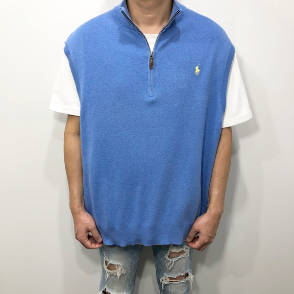 Pol Ralph Lauren Knit Quarter Zip Vest (XL/SHORT)