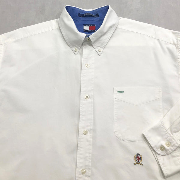 Vintage Tommy Hilfiger Shirt Lion Crest Logo (L/BIG)
