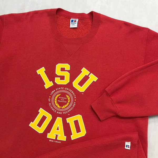 Vintage Russell Fleeced Sweatshirt 1991 Iowa State Uni USA (XL)