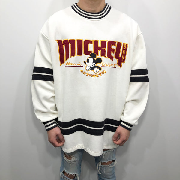 Vintage Disney Fleeced Sweatshirt Mickey (L/BIG-XL)