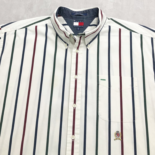 Vintage Tommy Hilfiger Shirt Lion Crest Logo (2XL/TALL)