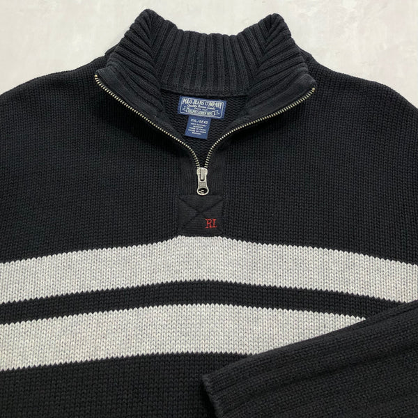 Vintage Polo Jeans Co Ralph Lauren Heavy Knit Quarter Zip (XL)