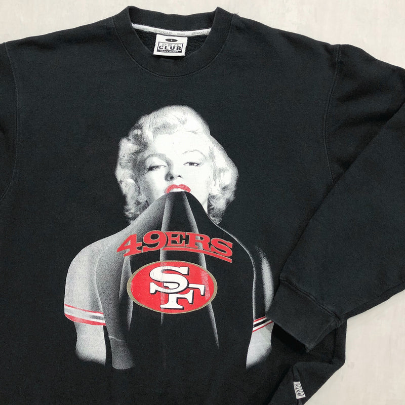 Vintage Pro Club Fleeced Sweatshirt NFL San Francisco 49ers Marilyn Monroe (M)