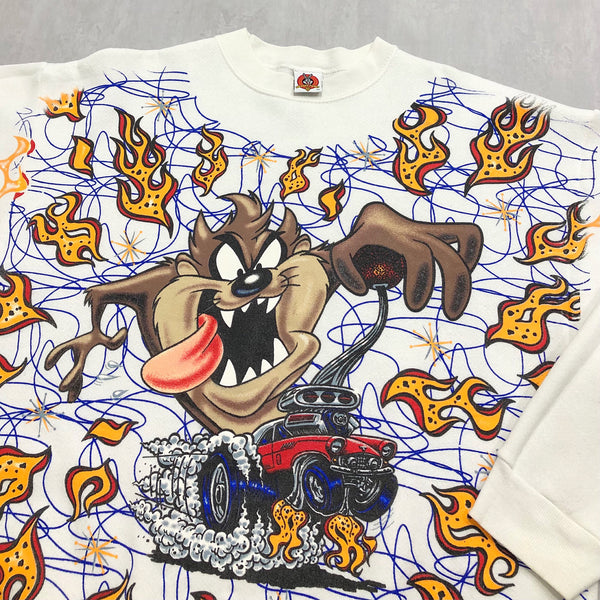 Vintage Looney Tunes Sweatshirt Taz USA (M-L)