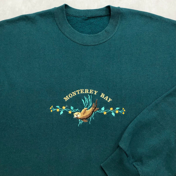 Vintage Fleeced Sweatshirt Monterey Bay (XL)