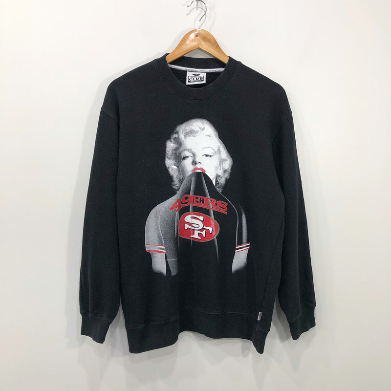 Vintage Pro Club Fleeced Sweatshirt NFL San Francisco 49ers Marilyn Monroe (M)