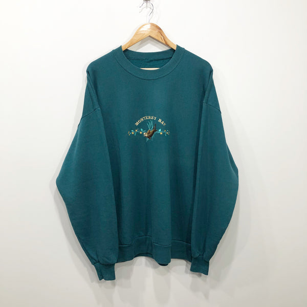 Vintage Fleeced Sweatshirt Monterey Bay (XL)