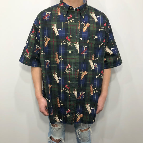 Vintage Tommy Hilfiger Shirt Lion Crest Logo (XL-2XL)