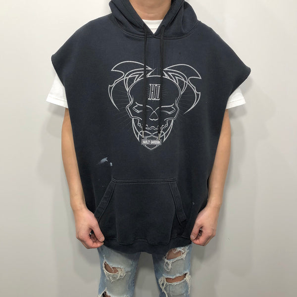 Harley Davidson Sleeveless Hoodie 2005 Janesville Wisconsin (XL)