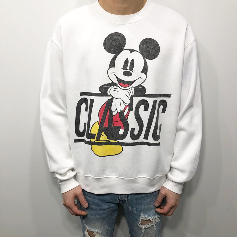 Vintage Disney Fleeced Sweatshirt Mickey Classic (S/SHORT)