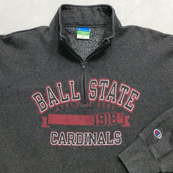 Champion Quarter Zip Sweatshirt Ball State Uni Cardinals (XL)