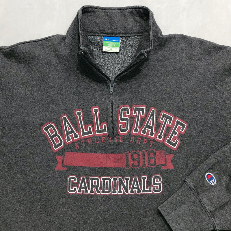 Champion Quarter Zip Sweatshirt Ball State Uni Cardinals (XL)