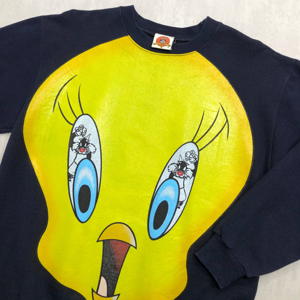 Vintage Looney Tunes Fleeced Sweatshirt 1997 Tweety (W/M)