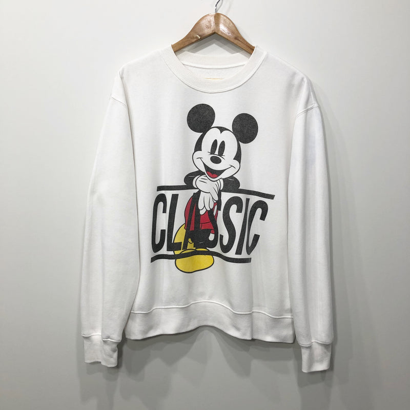 Vintage Disney Fleeced Sweatshirt Mickey Classic (S/SHORT)