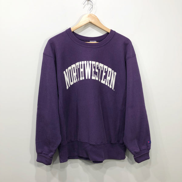 Vintage Champion Reverse Weave Sweatshirt Northwestern Uni (M/BIG)