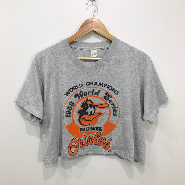 Vintage Cropped T-Shirt 1983 MLB New Baltimore Orioles (W/L)