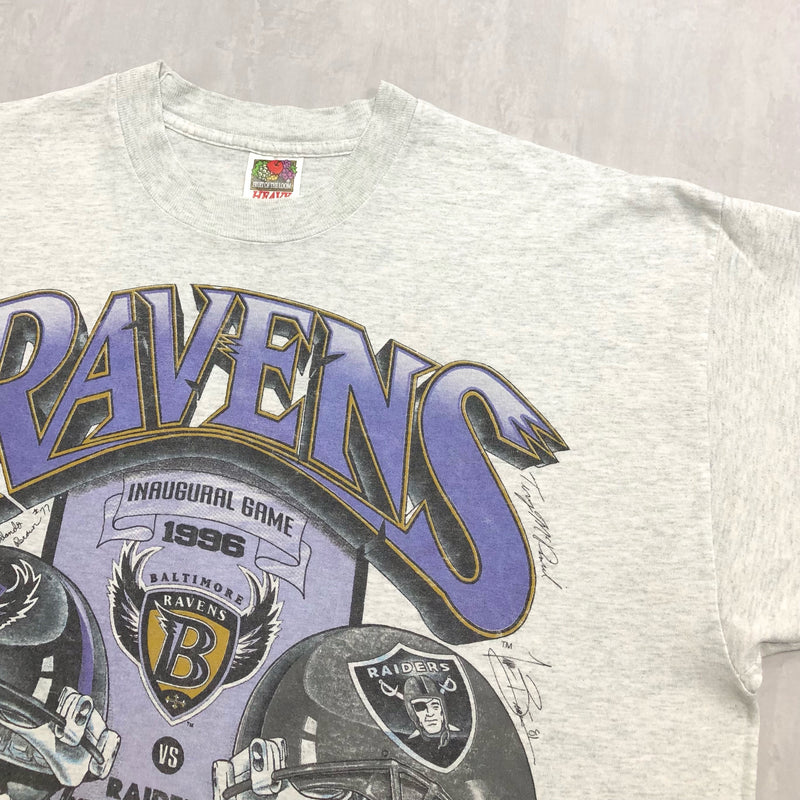 Vintage Fruit of the Loom T-Shirt 1996 NFL Ravens vs Raiders (XL)