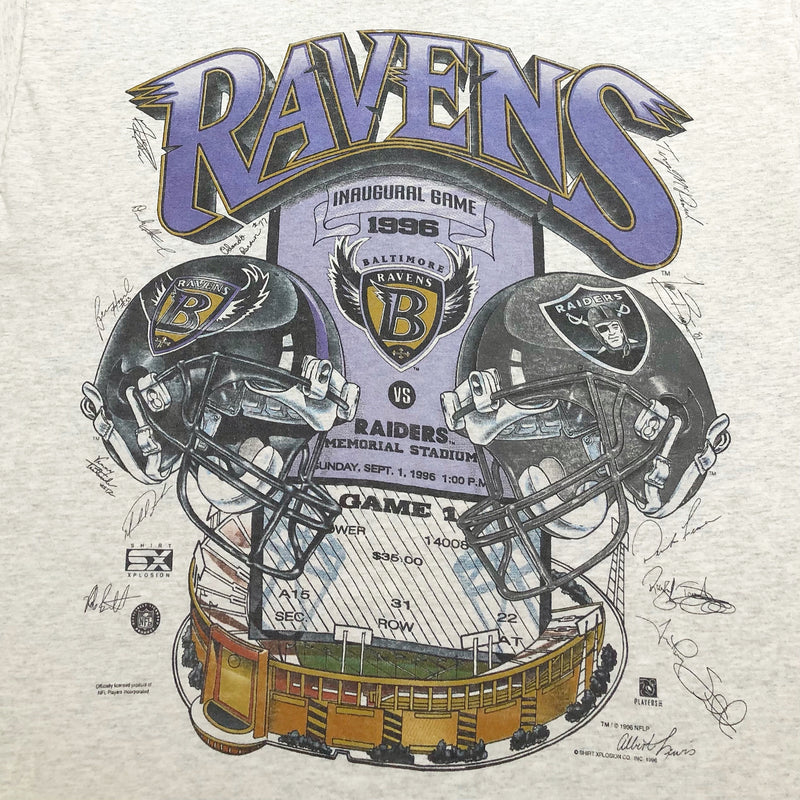 Vintage Fruit of the Loom T-Shirt 1996 NFL Ravens vs Raiders (XL)