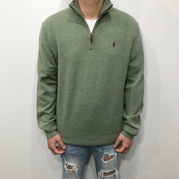 Polo Ralph Lauren Wool Knit Quarter Zip (M/SHORT)