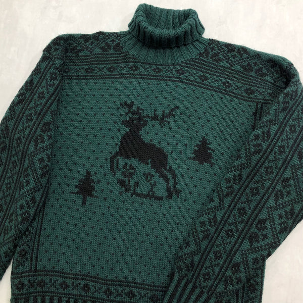 Vintage Tommy Hilfiger Roll Neck Knit Sweater (L)