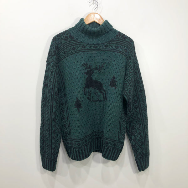 Vintage Tommy Hilfiger Roll Neck Knit Sweater (L)