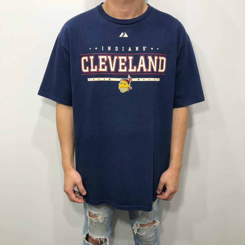 Majestic T-Shirt MLB Cleveland Indians (L)