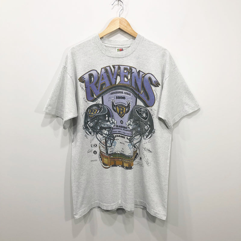 Vintage Fruit of the Loom T-Shirt 1996 NFL Ravens vs Raiders (XL)